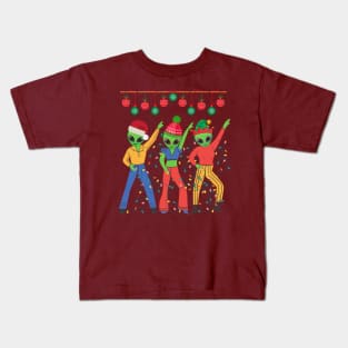 Funny aliens Christmas Kids T-Shirt